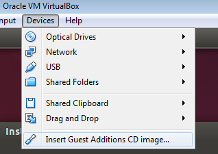 VirtualBox Guest additions disc